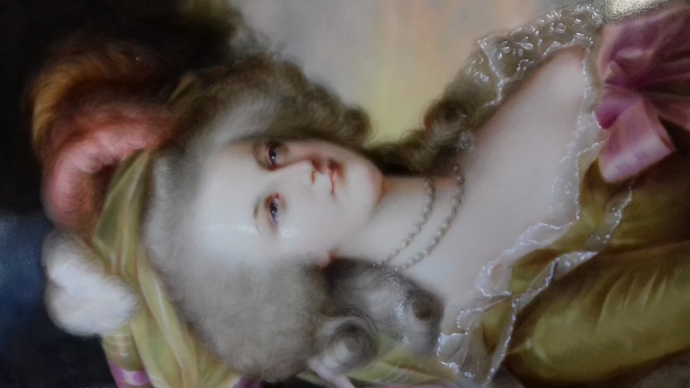 Porcelánová deska s portrétem Marie Antoinetty