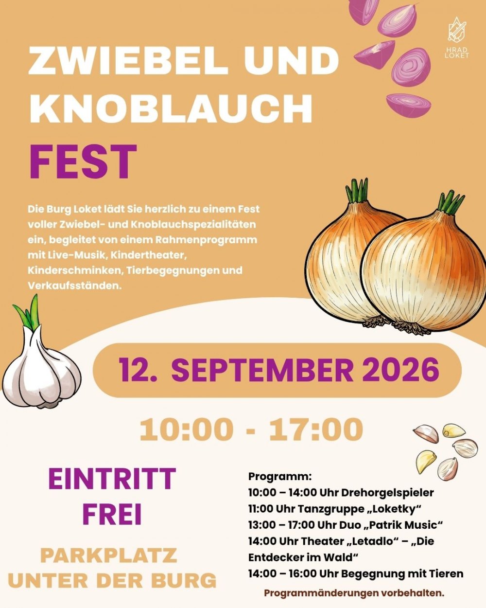 Zwiebel- und Knoblauchfest bereits am Samstag, den 12. September