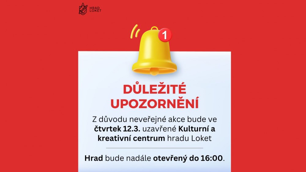 Uzavření Kulturního a kreativního centra ve čtvrtek 12.3.