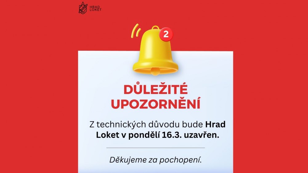 Hrad v pondělí 16. března uzavřen