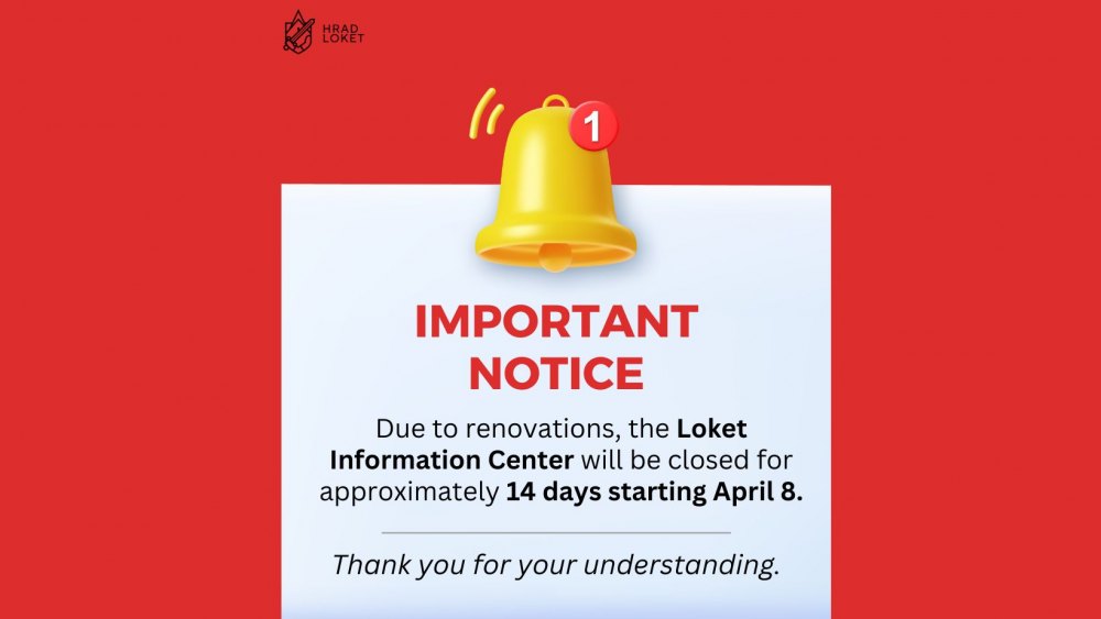 The Tourist Information Centre of the town of Loket is temporarily closed