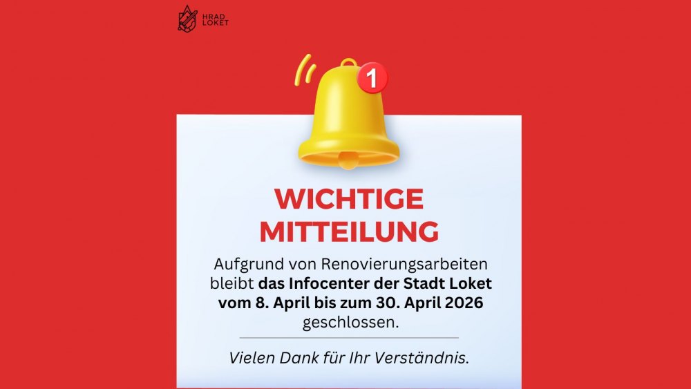 Das Infocenter der Stadt Loket ist vorübergehend geschlossen.