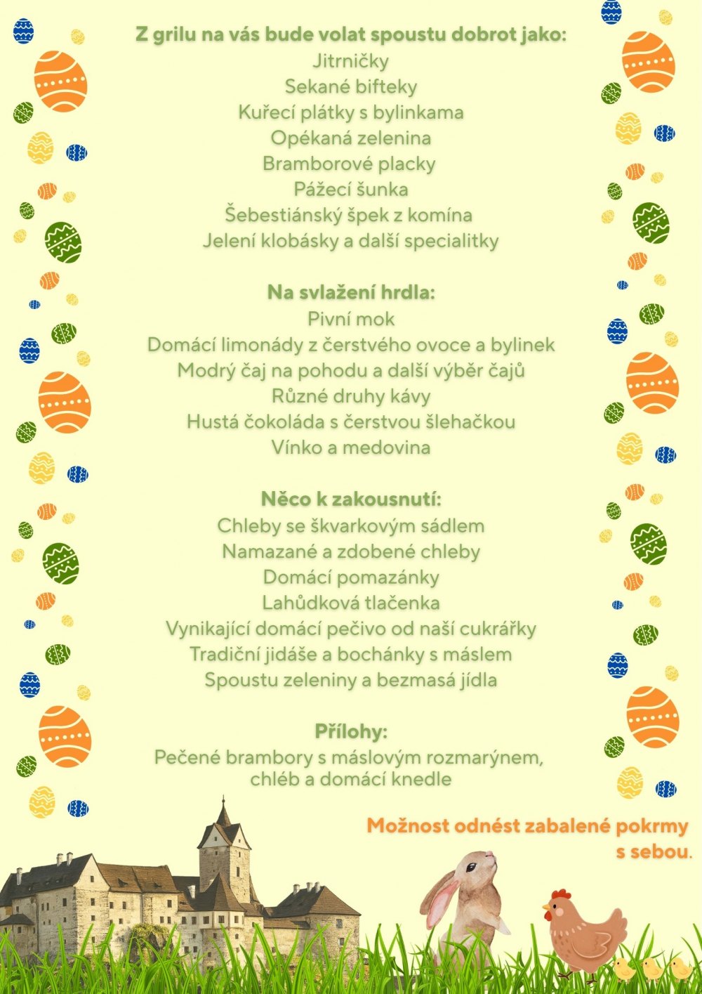 Easter Menu at Loket Castle