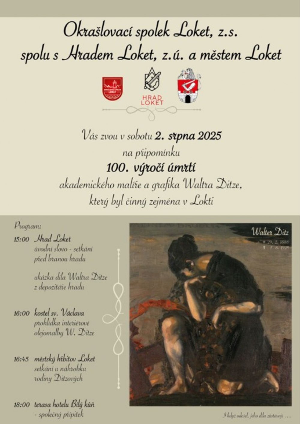 Toulky Loketskem - 100 let výročí úmrtí Waltera Ditze