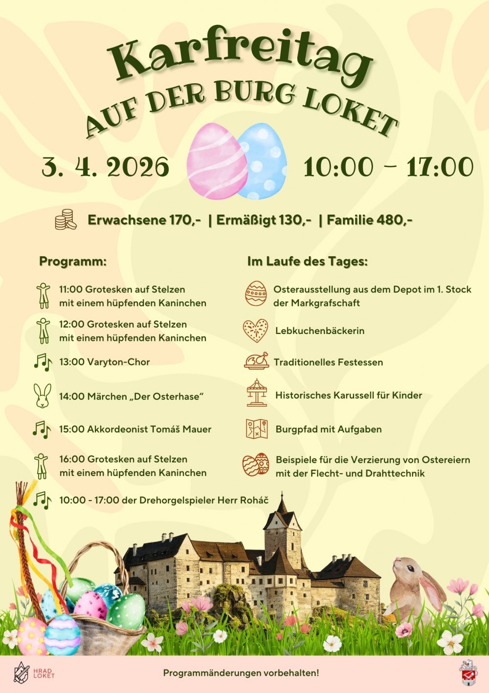 Karfreitag auf Burg Loket schon am 3. 4. 2026