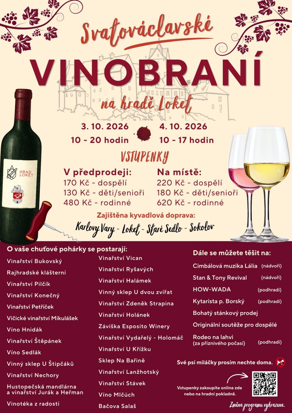 Svatováclavské vinobraní na hradě Loket