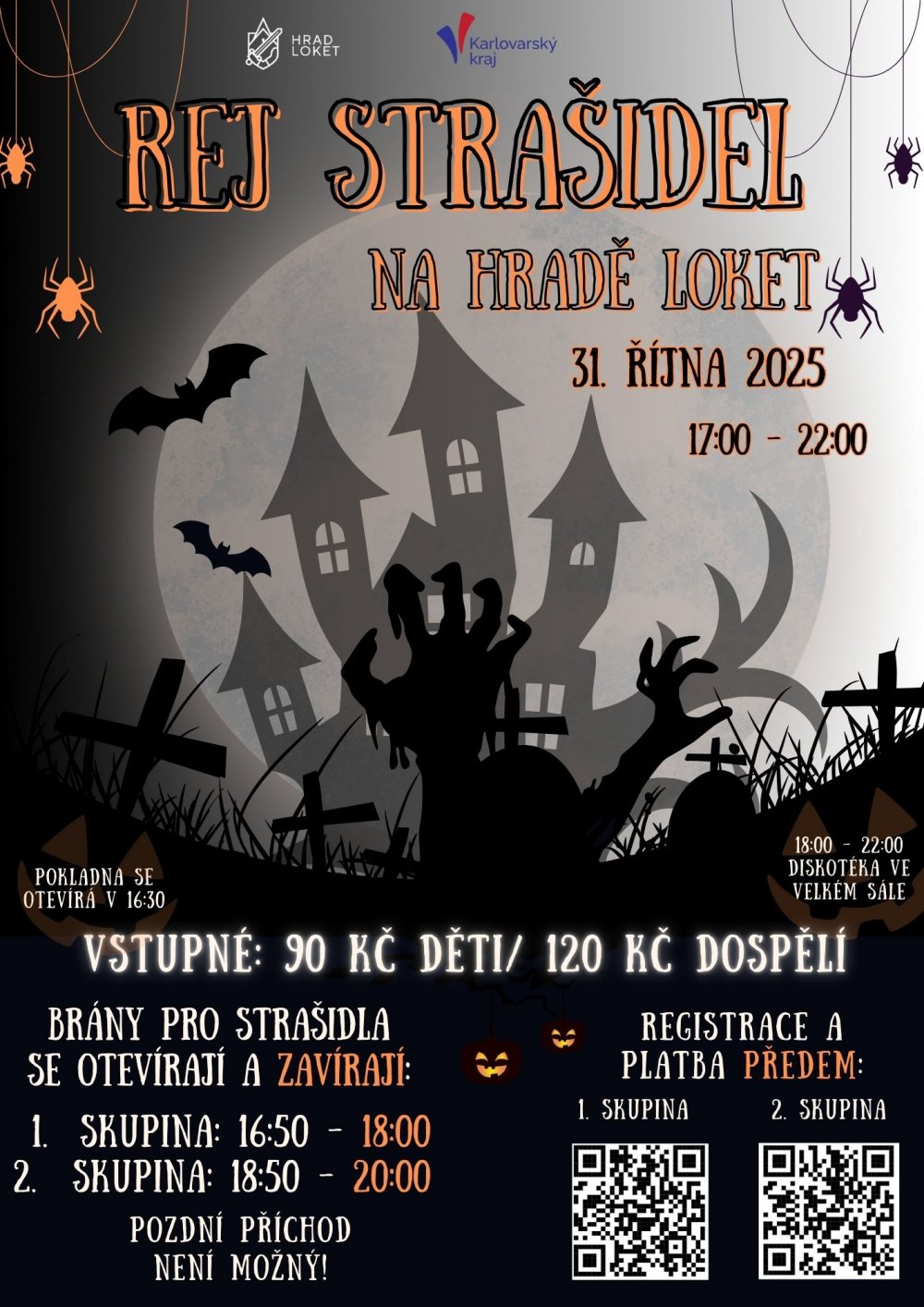 Rej strašidel na hradě Loket 31. října 2025