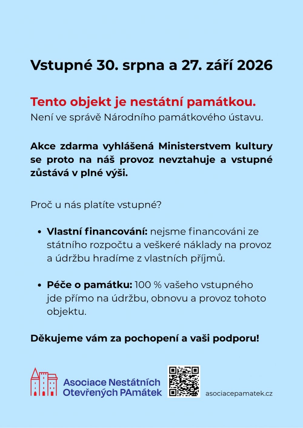 Hrad Loket zůstává o vybraných dnech se standardním vstupným