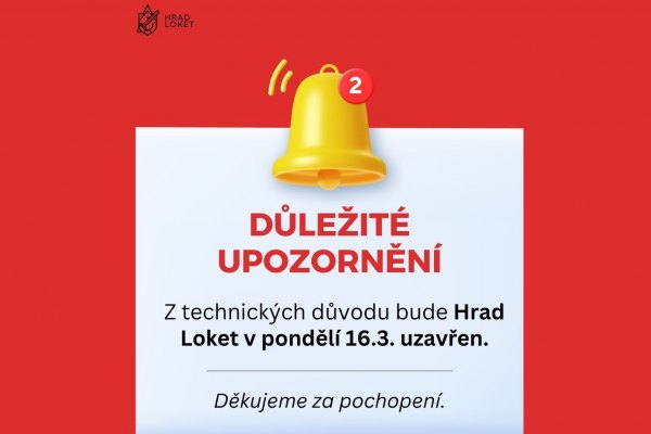 Hrad v pondělí 16. března uzavřen