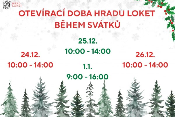 Даже на Рождество мы открываем для вас ворота замка Локет 24.-26.12.