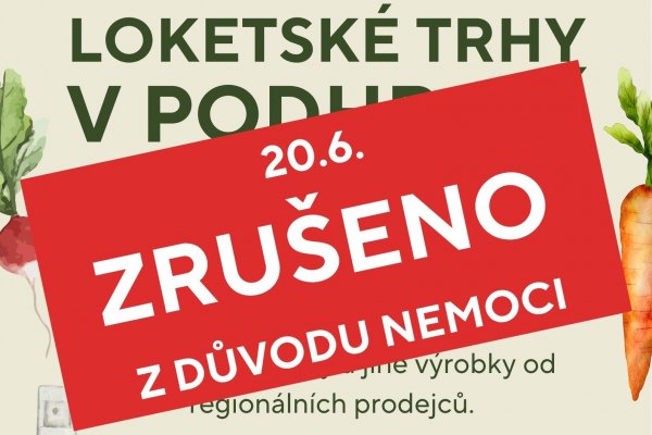 Trhy v podhradí 20. 6. zrušeny!