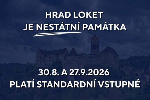 Hrad Loket zůstává o vybraných dnech se standardním vstupným