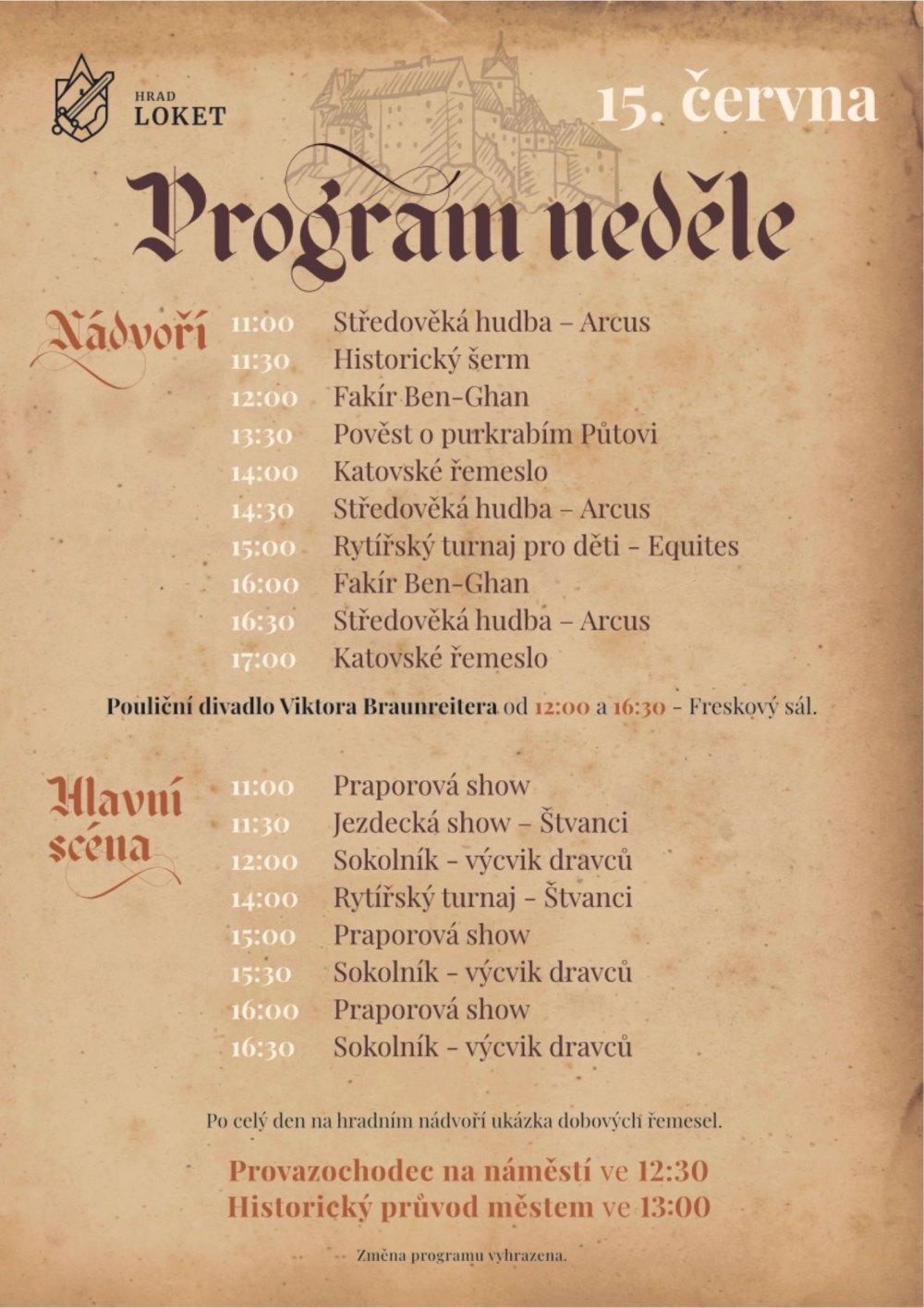 Středověké slavnosti purkrabího Půty 14. - 15. 6.