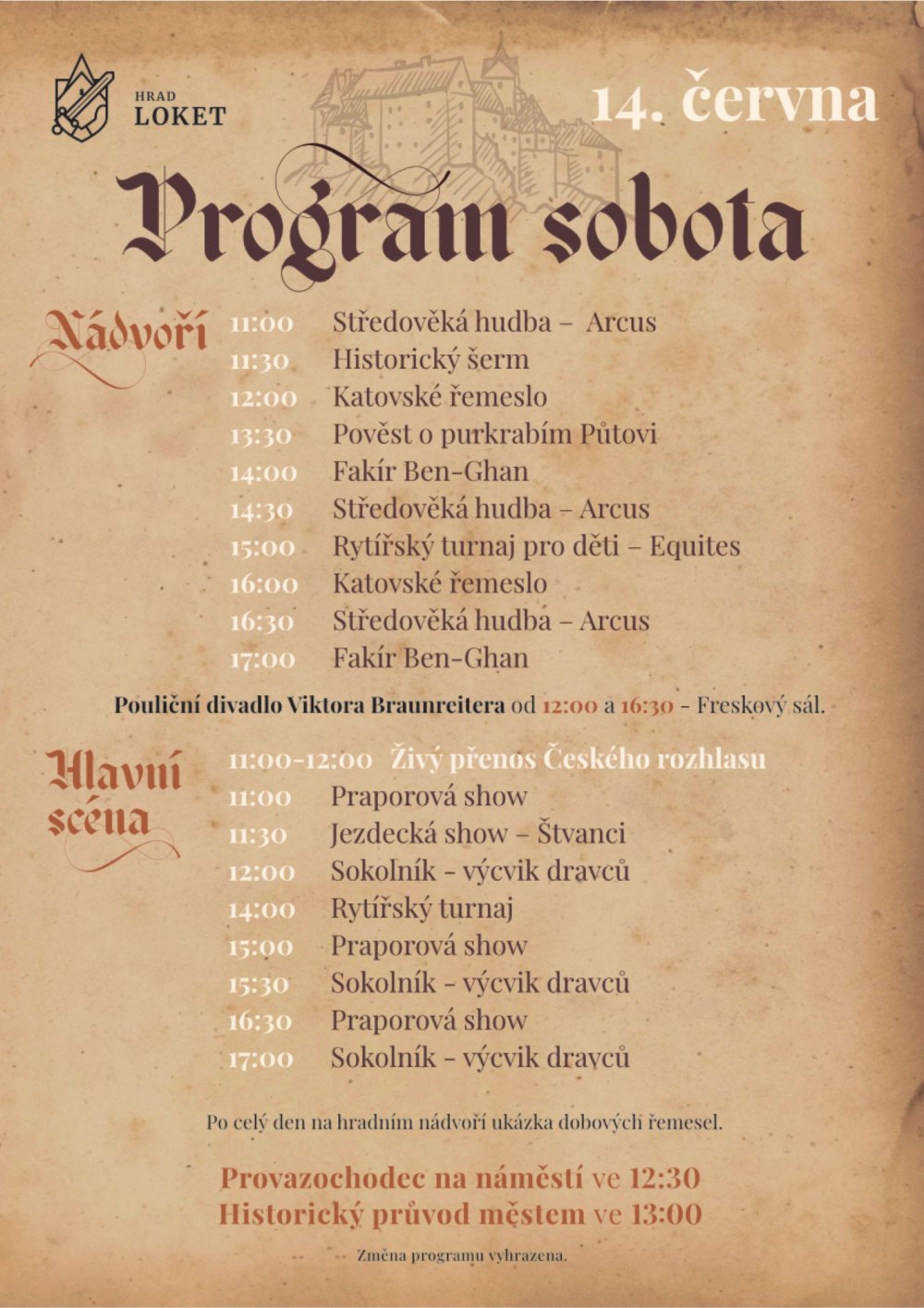 Středověké slavnosti purkrabího Půty 14. - 15. 6.