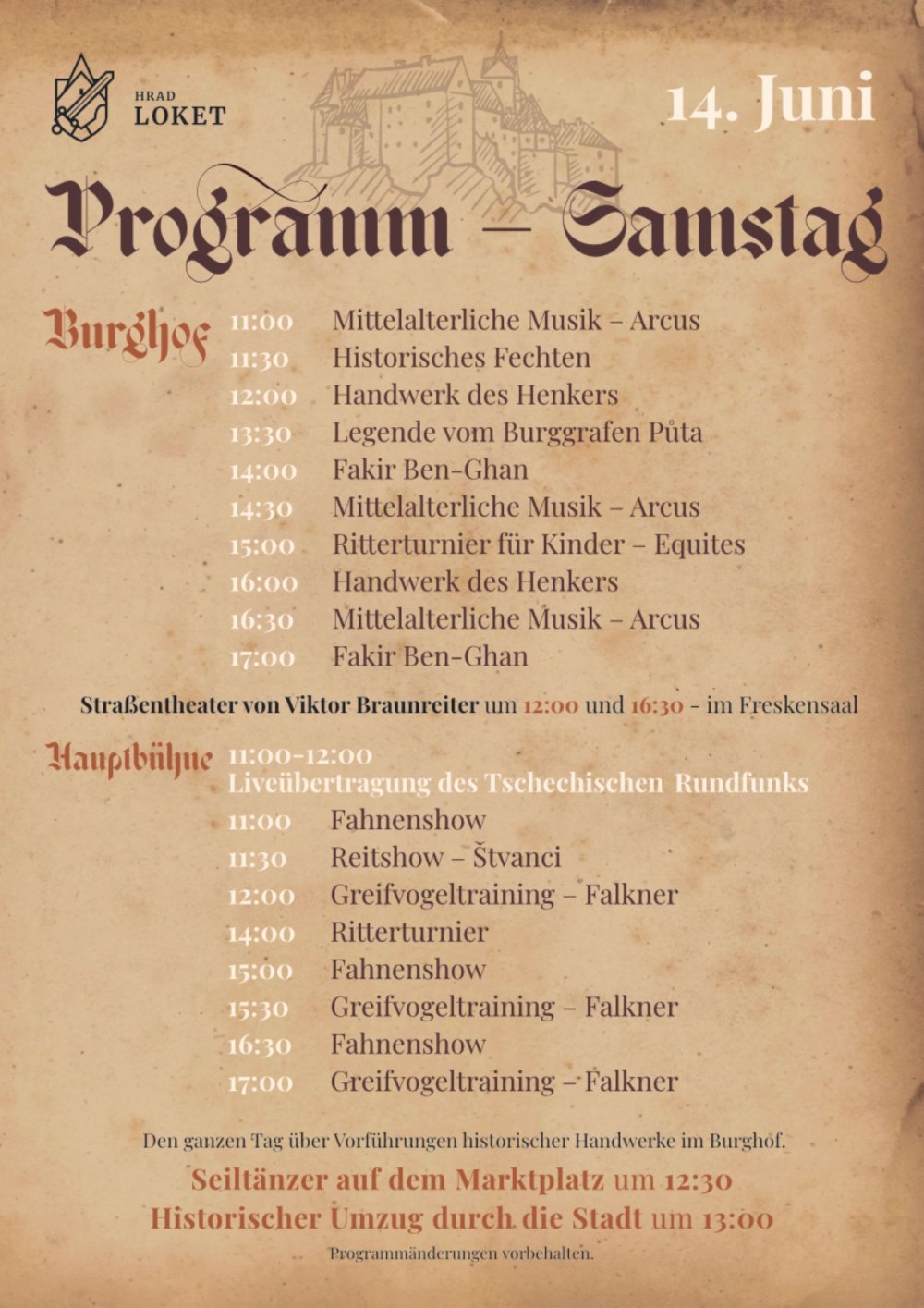 Středověké slavnosti purkrabího Půty 14. - 15. 6.
